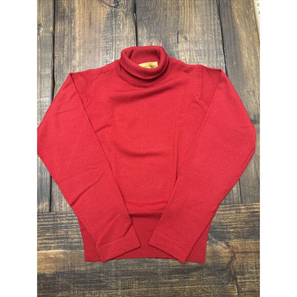 Classiques‎ Entier Long Sleeve Red Mock Neck Sweater XS - Picture 1 of 5